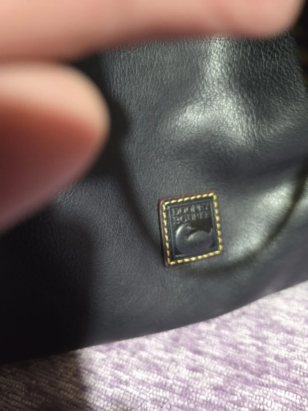 Dooney & Bourke FLYNN In Smooth Navy Florentine Leather. Like New.